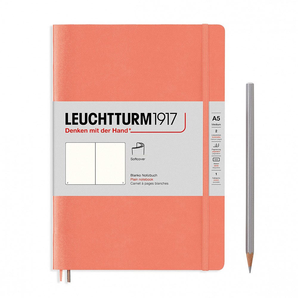 Leuchtturm, Journal, Art & School, Medium, A5, Softcover, Plain, 443481, Bellini